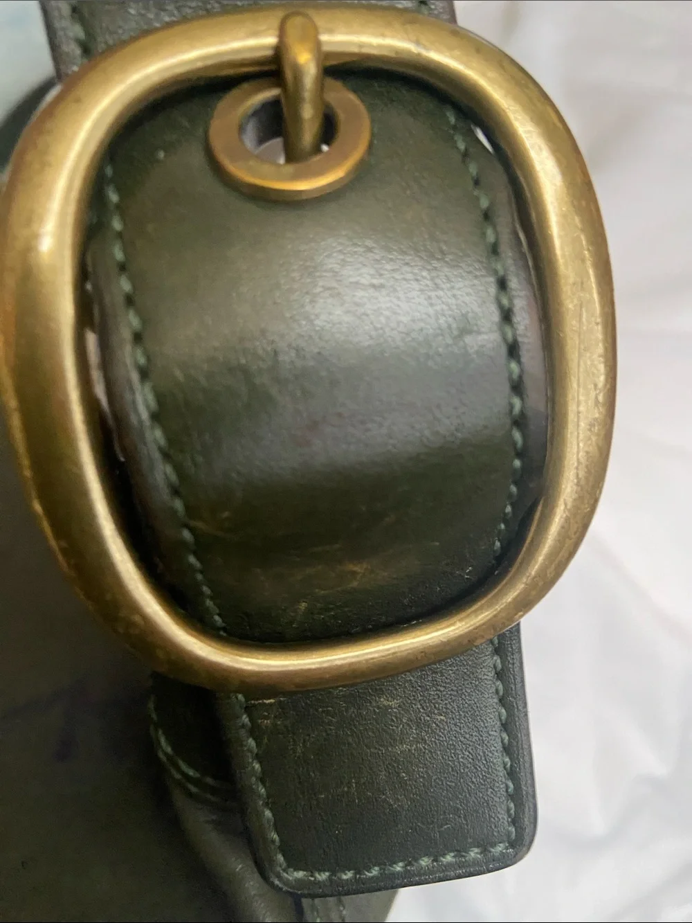COACH RARE VINTAGE HUNTER FOREST GREEN BUCKET CROSSBODY BAG BLEECKER